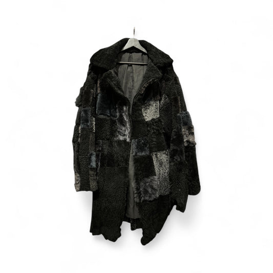 PATCHWORK SHEEPSKIN TRENCH