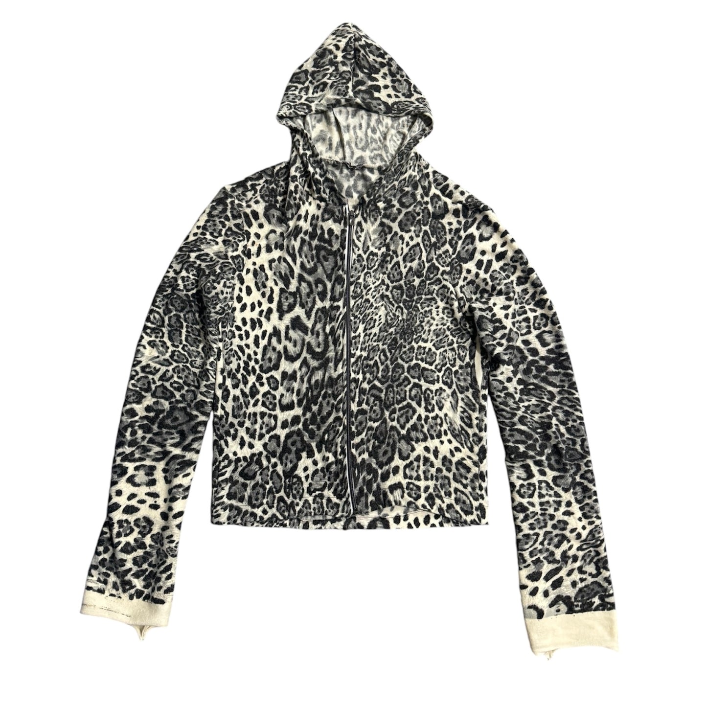 WHITE LEOPARD ZIP UP