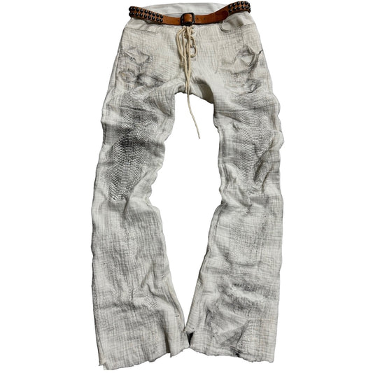 SNAKE PRINT DENIM